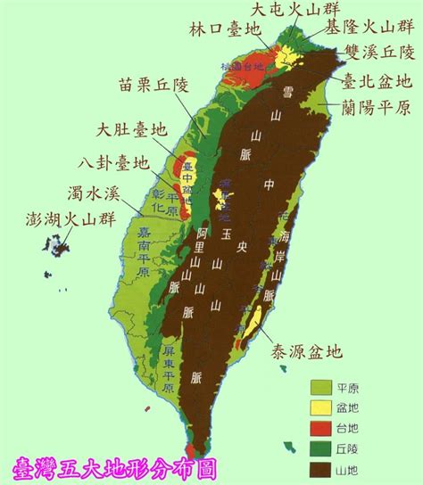 台地高原差別|臺灣地形